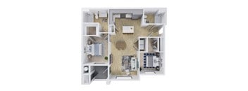 Ascend at Gateway Apartments in Denver, Colorado B1 Floor Plan