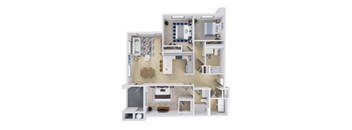 Ascend at Gateway Apartments in Denver, Colorado C1 Floor Plan