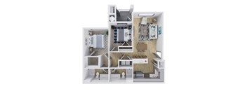 Ascend at Gateway Apartments in Denver, Colorado D1 Floor Plan
