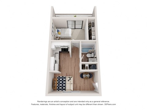 Aspenridge 1x1 Floor Plan