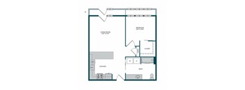 Aspire11 Apartments in Tacoma, Washington 1x1 Floor Plan