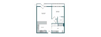 Aspire11 Apartments in Tacoma, Washington 1x1 Floor Plan