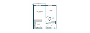 Aspire11 Apartments in Tacoma, Washington 1x1 Floor Plan