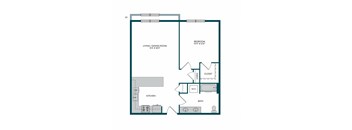 Aspire11 Apartments in Tacoma, Washington 1x1 Floor Plan