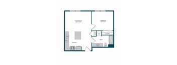 Aspire11 Apartments in Tacoma, Washington 1x1 Floor Plan