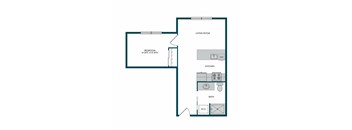 Aspire11 Apartments in Tacoma, Washington Open 1x1 Floor Plan