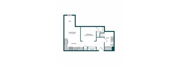 Aspire11 Apartments in Tacoma, Washington Open 1x1 Floor Plan