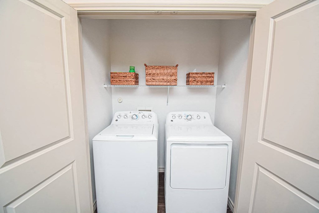 Aspire at Live Oak Closet with Washer and Dryer