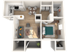 Morada Rise Apartments Aspire 3D Floor Plan Morada Rise Apartments Aspire 3D Floor Plan