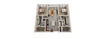 Astoria at Celebration Apartments in Celebration, Florida Two Bedroom Floor Plan