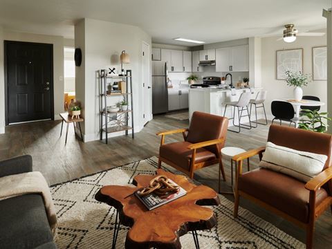 Atrio Apartments Model Living Room