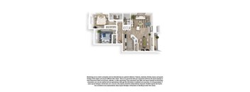 The Lakehouse 3D Floor Plan 2x2 910sf