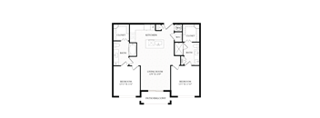 Aura 35Fifty Apartments 2D Floor Plan - B