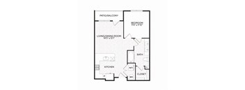 Aura Apache New Apartments in Tempe, Arizona A1 Floor Plan