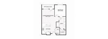 Aura Apache New Apartments in Tempe, Arizona A1m1 Floor Plan