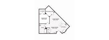 Aura Apache New Apartments in Tempe, Arizona A2 Floor Plan