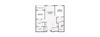 a floor plan of a house with bedrooms and a garage