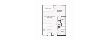 Aura Apache New Apartments in Tempe, Arizona S1 Floor Plan