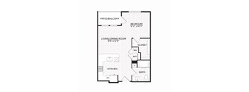 Aura Apache New Apartments in Tempe, Arizona S1m1 Floor Plan