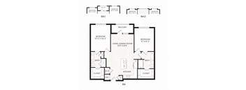 Aura Avant Apartments in Lewisville, Texas B4.1 Floor Plan