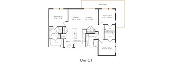 Astra Avery Ranch Apartments C1 Floor Plan