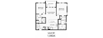 Aura Beacon Island Apartments B1 Floor Plan