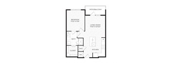 Aura High Pointe Apartments in Austin, Texas A2 Floor Plan