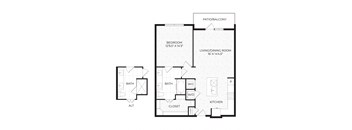 Aura High Pointe Apartments in Austin, Texas A6 Floor Plan