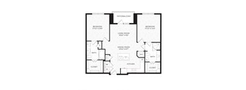 Aura High Pointe Apartments in Austin, Texas B2 Floor Plan