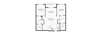 Aura High Pointe Apartments in Austin, Texas B5 Floor Plan