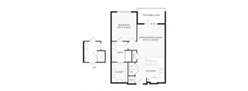 Aura High Pointe Apartments in Austin, Texas A5 Floor Plan