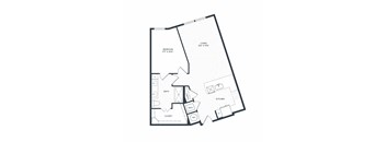 Aura Northline Apartments in Plano, Texas One Bedroom Floor Plan