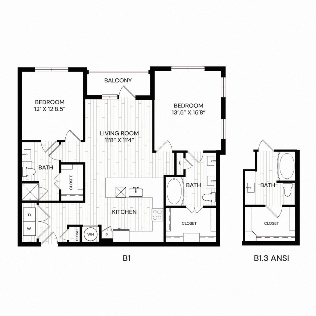 Aura Southgate B1 Floor Plan