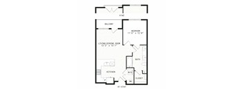 Aura Uptown Apartments in Phoenix, Arizona A1 Floor Plan