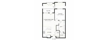 Aura Uptown Apartments in Phoenix, Arizona A1m1 Floor Plan
