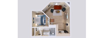 Avail Sandy Springs Apartments in Sandy Springs, Georgia 1 Bedroom Floor Plan