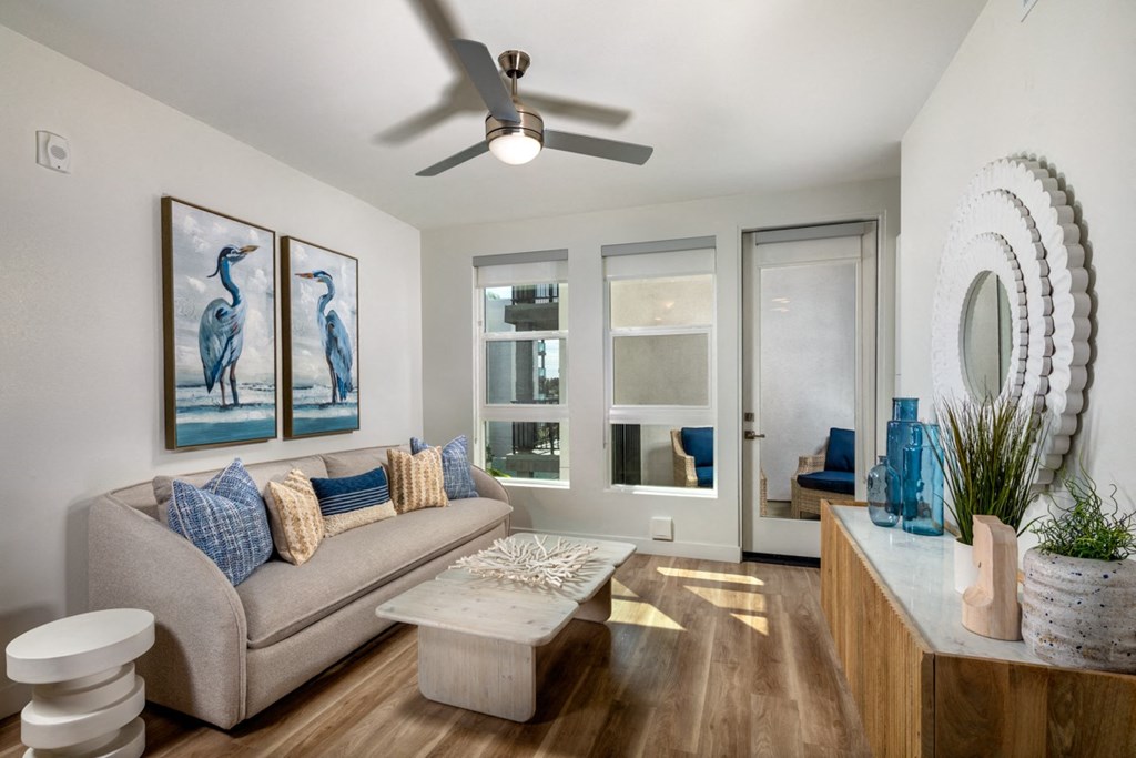 Park on First Apartments B1 Model Living Room