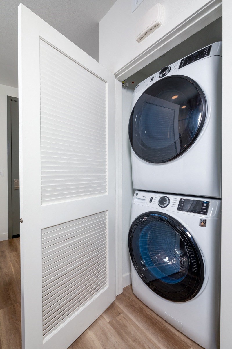Park on First Apartments H1 Model Laundry Closet