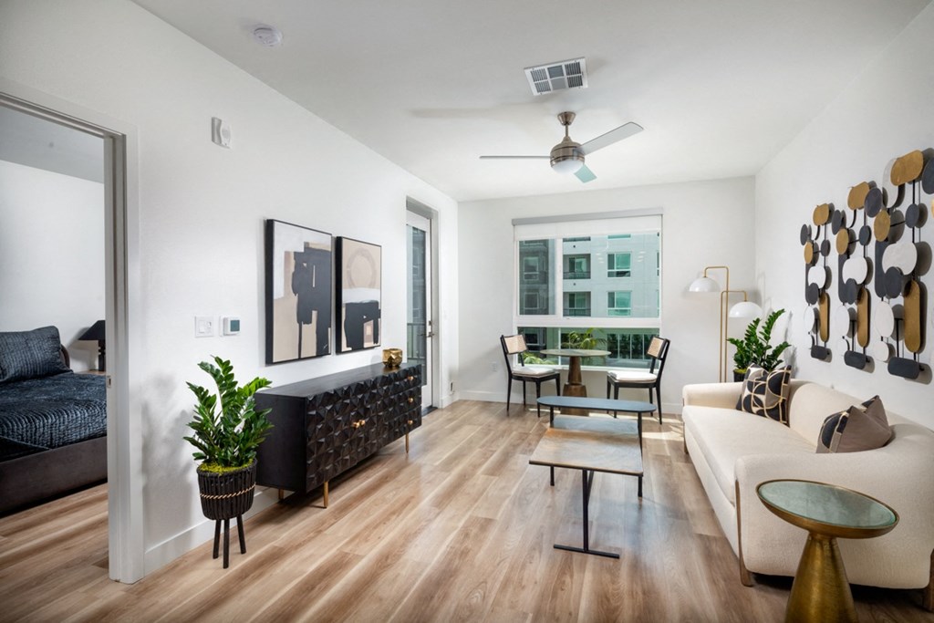 Park on First Apartments H1 Model Living Room