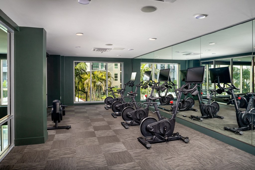 Park on First Apartments Fitness Center Spin Cycle Room