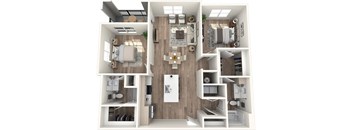 Avenue64 Luxury Apartments in O'Fallon, Missouri B1a Floor Plan