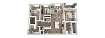 Avenue64 Luxury Apartments in O'Fallon, Missouri C1a Floor Plan