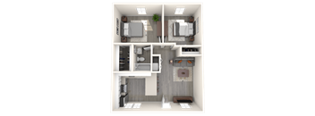 SITE Scottsdale Apartments B1 3D Floor Plan