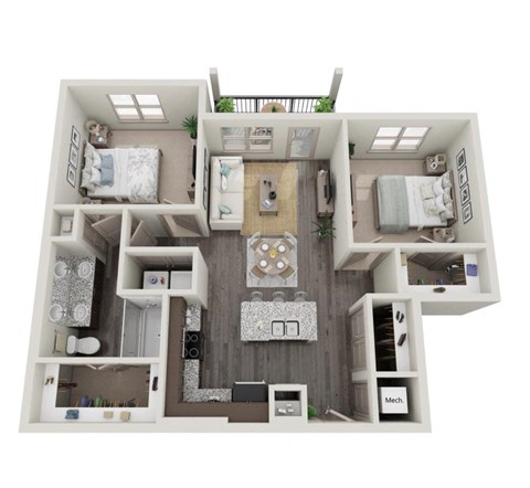 Cromwell at Plum Creek Apartments B1 Floor Plan