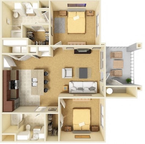 Landmark Conservancy Apartments B1 Floor Plan