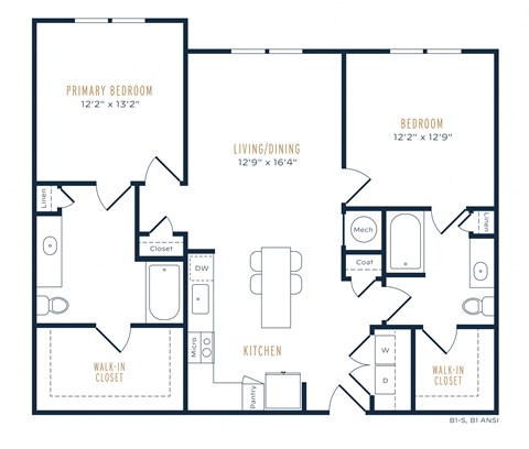 Allora Cinco Ranch Apartments B1 2D Floor Plan