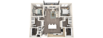 Solace Apartments B1 Floor Plan