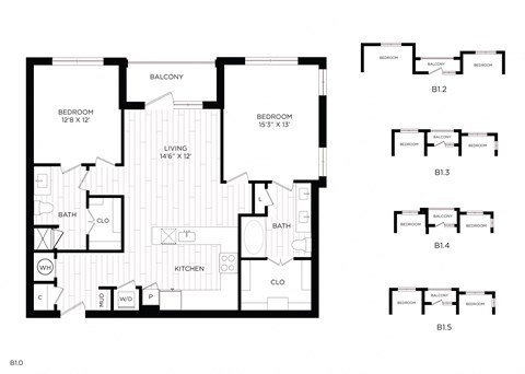 Aura 3Twenty Apartments B1 2D Floor Plan