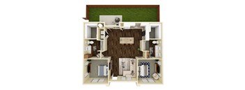LeVante at Valley Vista Apartments Casita B1 3D Floor Plan