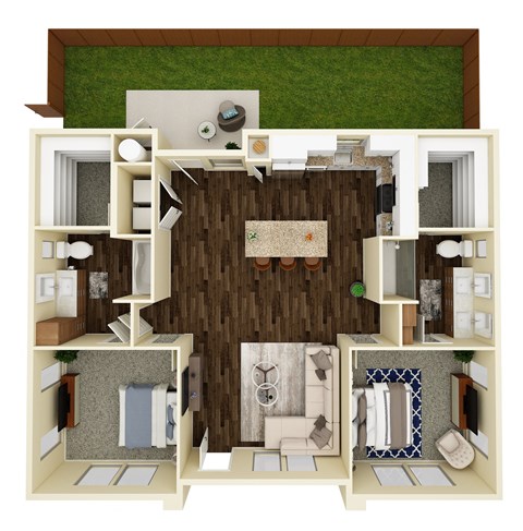 LeVante at Valley Vista Apartments Casita B1 3D Floor Plan
